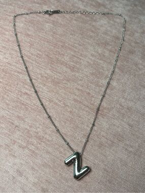 Silver 'Z' Initial Necklace - Elegant Women’s Jewelry